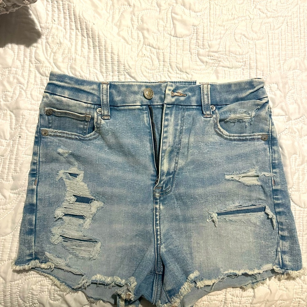 American eagle Curvy Hi-rise shortie shorts